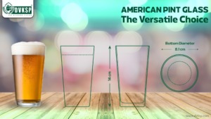 American Pint Glass – The Versatile Choice. The American pint glass, also known as the conical pint, is one of the most common types of beer glasses. It’s versatile and can hold any beer style. American Pint Glasses are Simple, and Functional, but Lacks Flavor Enhancement The wide mouth allows for easy drinking, but it doesn’t do much to concentrate the aroma. This glass is perfect for casual drinkers who are not looking for anything too complex but want a quick and simple pour. DVKSP Tip: Use an American pint glass for everyday beer styles like pale ales and lagers when you want a straightforward drinking experience.